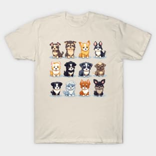 12 cute doggies T-Shirt